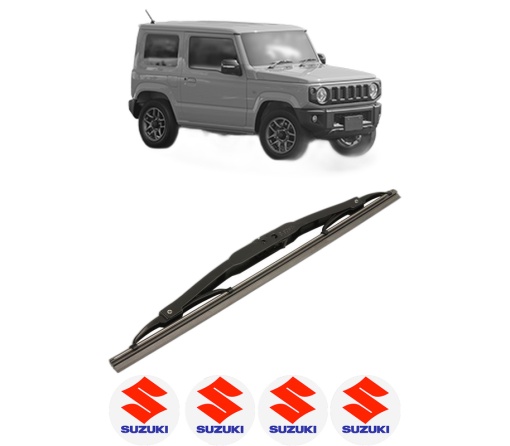 Stergator lamela spate SUZUKI JIMNY Closed Off-Road Vehicle (A6G) din 2018, pentru luneta auto, Bosch Twin, din cauciuc siliconat rezistent, 4 Stickere Auto SUZUKI