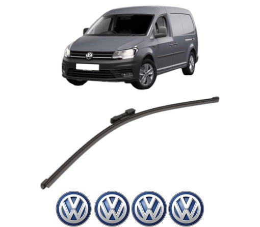 Stergator lamela spate Volkswagen CADDY IV MPV (SAB, SAJ) din 2015 - 2020, pentru luneta auto, Valeo Silencio Xtrm, din cauciuc siliconat rezistent, 4 Stickere Auto VW