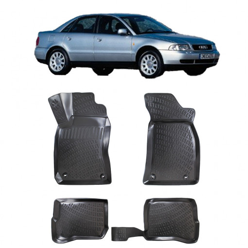 Audi A4 B5 (Typ 8D) 1994-2001 Set 4 covorase auto din cauciuc tip tavita premium line 3D