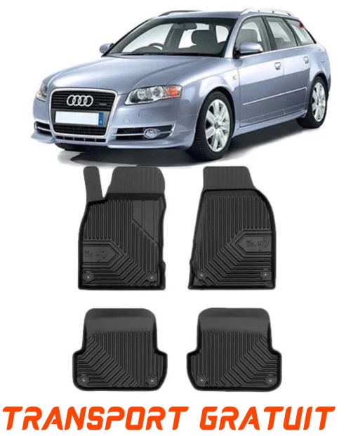 Audi A4 B7 Din 11.2004 - 03.2008, Combi , Set Covorase Auto Tip Tavita Premium 3D, din cauciuc