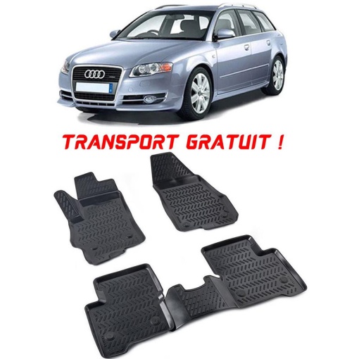 Audi A4 B7 (Typ 8E / 8H) 2004-2009 Set 4 covorase auto din cauciuc tip tavita premium line 3D - Transport Gratuit!