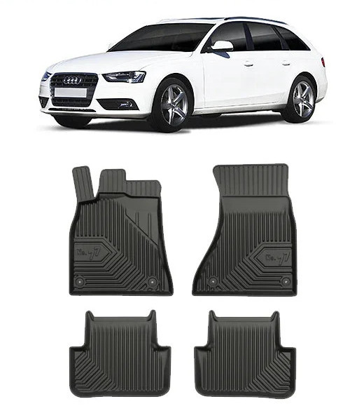 Audi A4 B8 Din 04.2008 - 10.2015, Combi , Set Covorase Auto Tip Tavita Premium 3D, din cauciuc