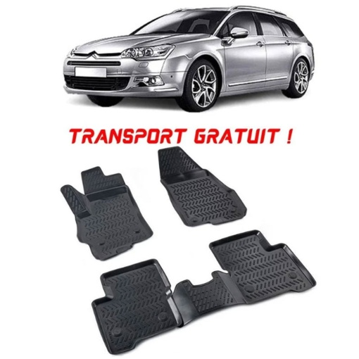 Citroen C5 II (Rd / Td)2007-2017 Set 4 covorase auto din cauciuc tip tavita premium line 3D - Transport Gratuit!