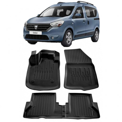 Dacia Dokker (2012-2021) Set covorase auto cauciuc G.Modern Line 3D