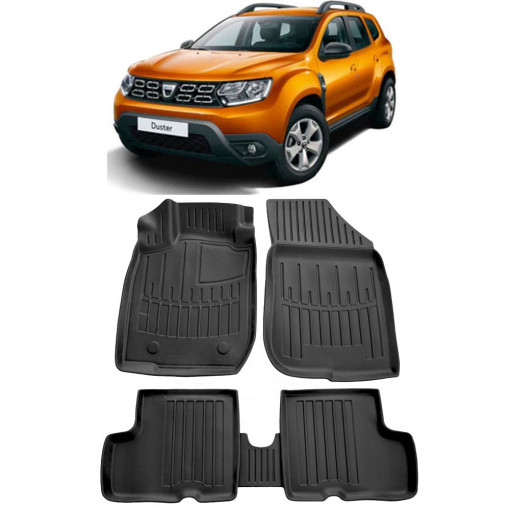 Dacia Duster 2Wd (2010-2015) Set covorase auto cauciuc G.Modern Line 3D