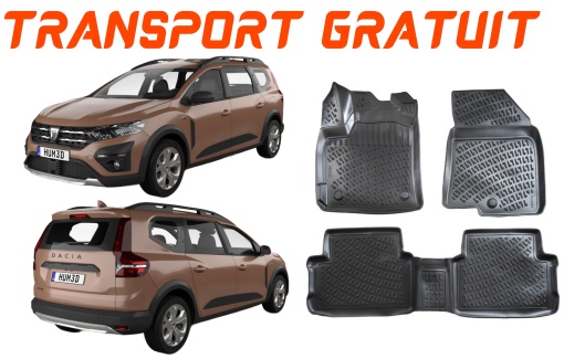 Dacia Jogger 2022- Set 4 covorase auto din cauciuc tip tavita premium line 3D