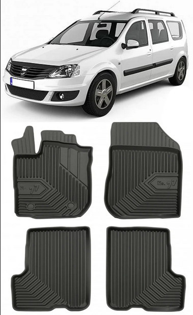 Dacia Logan Mcv Logan I Mcv Din 01.2007 - 08.2013, Combi , Set Covorase Auto Tip Tavita Premium 3D, din cauciuc