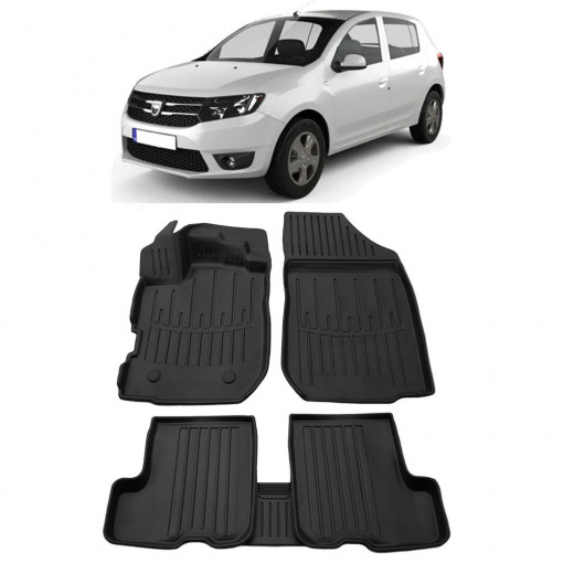 Dacia Sandero II (2012-2020) Set covorase auto cauciuc G.Modern Line 3D