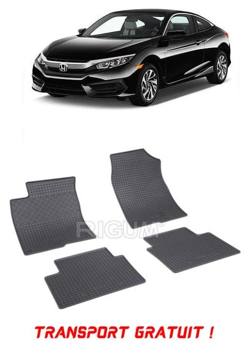 Honda CIVIc X, Hatchback, fabricat din 03.2017 - Prezent, set covorase auto dedicate, din cauciuc 100% Premium - Transport Gratuit