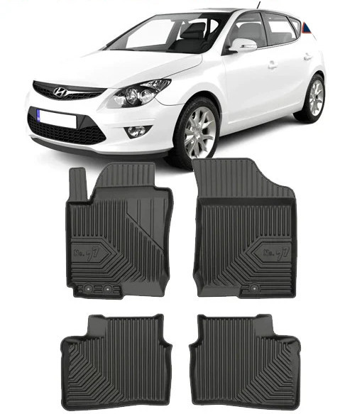 Hyundai I30 I Din 07.2007 - 01.2012, Hatchback , Set Covorase Auto Tip Tavita Premium 3D, din cauciuc