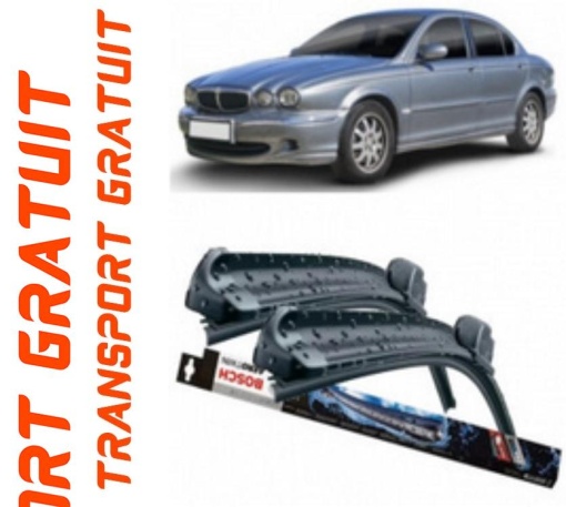 Jaguar X-Type Set 2 stergatoare parbriz pentru parbriz compatibile cu Jaguar X-type fabricat in perioada 2001 - 2009, breloc Hella (55 cm / 47.5 cm)