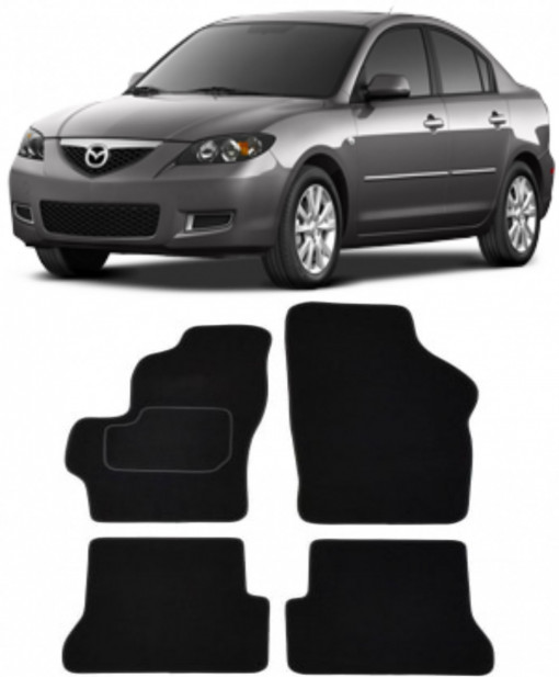 Mazda Mazda 3 Set covorase auto din mocheta premium, dedicate pentru Mazda Mazda 3 Sedan fabricat intre 2003-2009, calitate extra