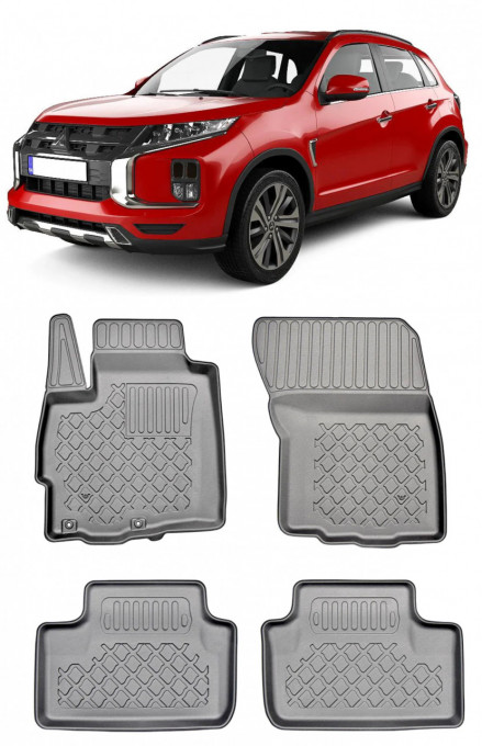 Mitsubishi Asx, Suv, Din 05.2010 - Prezent , Set Covorase Auto Tip Tavita Premium 3D, din cauciuc