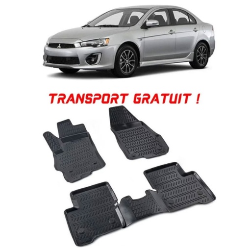 Mitsubishi Lancer 2007-2017 Set 4 covorase auto din cauciuc tip tavita premium line 3D - Transport Gratuit!