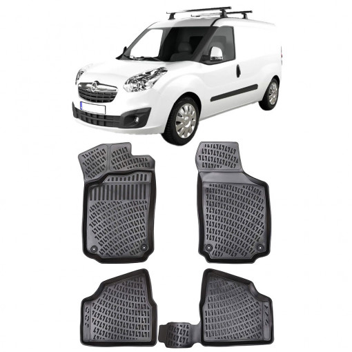 Opel Combo C 2001-2011 Set 4 covorase auto din cauciuc tip tavita premium line 3D