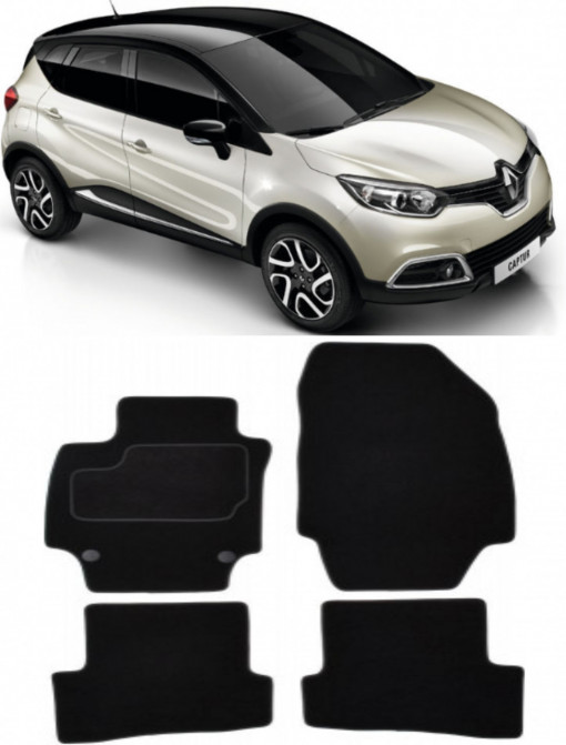 Renault Captur I Set covorase auto din mocheta premium, dedicate pentru Renault Captur I Sedan fabricat intre 2013-2020, calitate extra