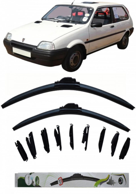 Set 2 stergatoare Kontakt Multi Adapter 40 cm/40 cm compatibile cu Rover 100 / Metro Hatchback (Xp) din 1990-1998 (40 cm/40 cm)