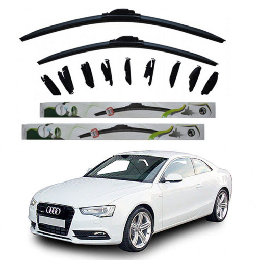 Set 2 stergatoare Kontakt Multi Adapter 60 cm/50 cm compatibile cu Audi A5 Sportback (8Ta) din 2009-2017 (60 cm/50 cm)