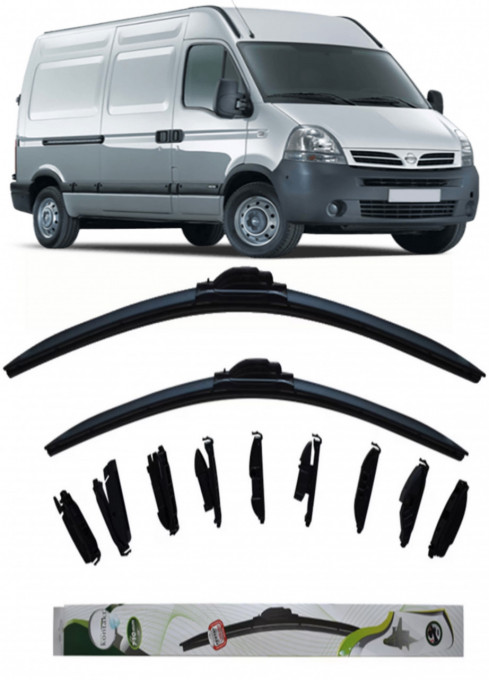 Set 2 stergatoare Kontakt Multi Adapter 60 cm/60 cm compatibile cu Nissan Interstar Van (X70) din 2002 (60 cm/60 cm)