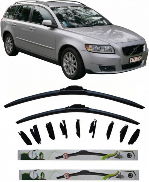 Set 2 stergatoare Kontakt Multi Adapter 65 cm/48 cm compatibile cu Volvo V50 (545) din 2003-2012 (65 cm/48 cm)