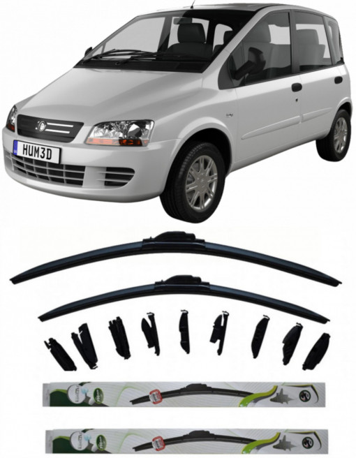Set 2 stergatoare Multi Adapter 60/48 cm compatibile cu Fiat Multipla(1999 - 2005) (60 cm/55 cm)