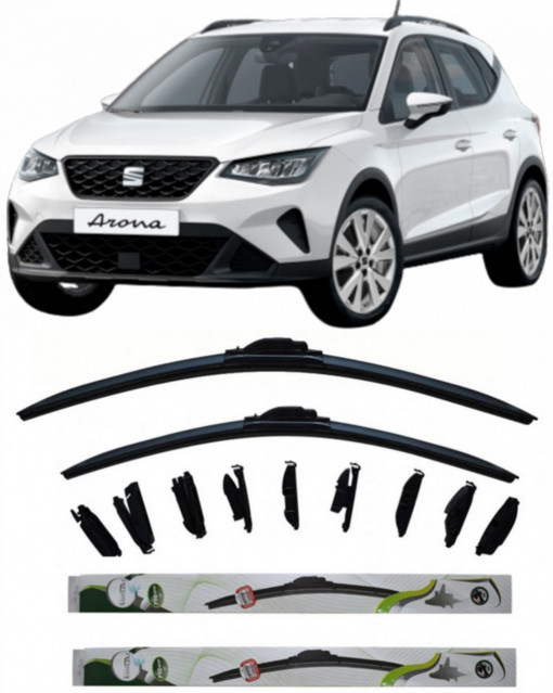 Set 2 stergatoare MultiAdapter cm/cm compatibile cu Seat Arona (2017-pezent) (65 cm/45 cm)