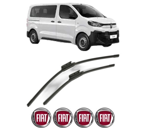 Set stergatoare FIAT SCUDO Bus din 2022-2024, pentru parbriz auto, 2 bucati, Bosch Aerotwin, din cauciuc siliconat rezistent, 4 Stickere Auto FIAT