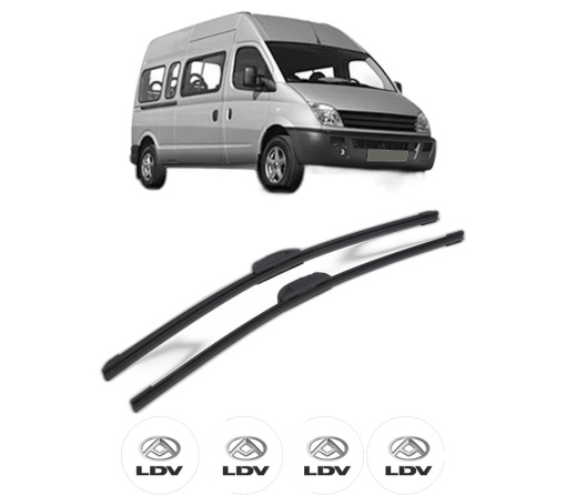 Set stergatoare LDV MAXUS Bus din 2005-2009, pentru parbriz auto, 2 bucati, Bosch Aerotwin Retrofit, din cauciuc siliconat rezistent, 4 Stickere Auto LDV