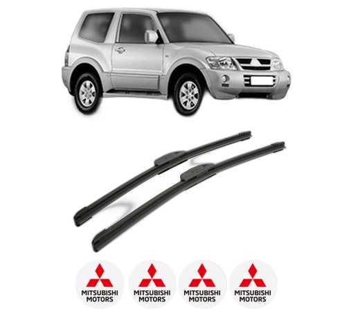 Set stergatoare MITSUBISHI PAJERO CLASSIC (V2_W, V6_W, V7_W) din 2001-2006, pentru parbriz auto, 2 bucati, Bosch Aerotwin Retrofit, din cauciuc siliconat rezistent, 4 Stickere Auto MITSUBISHI