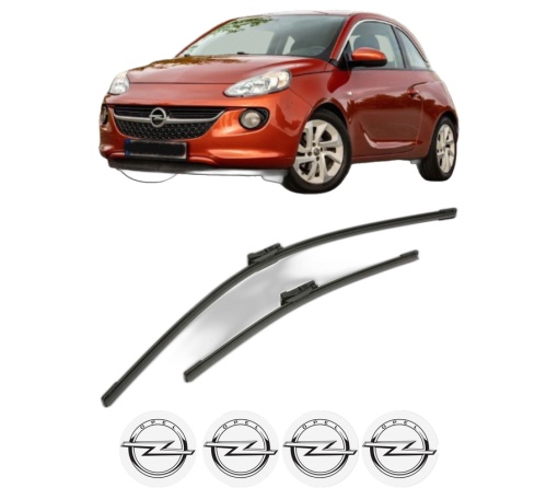 Set stergatoare OPEL ADAM (M13) din 2012-2019, pentru parbriz auto, 2 bucati, Bosch Aerotwin, din cauciuc siliconat rezistent, 4 Stickere Auto OPEL