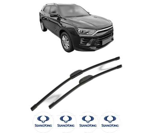 Set stergatoare SSANGYONG KORANDO (C300) din 2021-2023, pentru parbriz auto, 2 bucati, Bosch Aerotwin Retrofit, din cauciuc siliconat rezistent, 4 Stickere Auto SSANGYONG