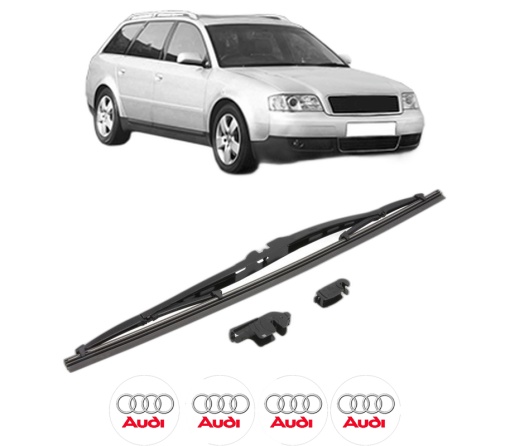 Stergator lamela spate AUDI A6 C5 Avant (4B5, 4B6) din 1997 - 2005, pentru luneta auto, Valeo Silencio, din cauciuc siliconat rezistent, 4 Stickere Auto AUDI