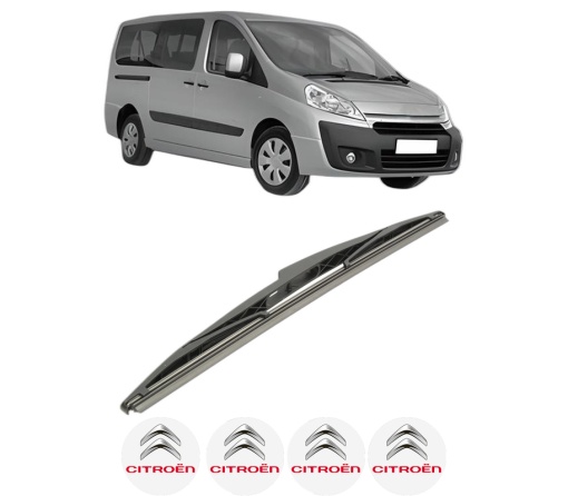Stergator lamela spate CITROEN JUMPY II (VF7) din 2007 - 2016, pentru luneta auto, Bosch Twin, din cauciuc siliconat rezistent, 4 Stickere Auto CITROEN