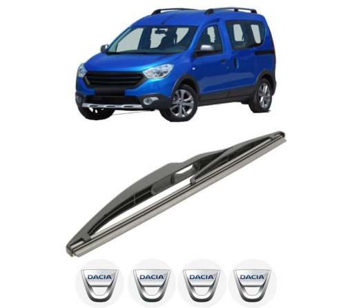 Stergator lamela spate DACIA DOKKER MPV (KE_) din 2012 - 2021, pentru luneta auto, Bosch Twin, din cauciuc siliconat rezistent, 4 Stickere Auto DACIA