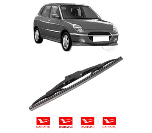 Stergator lamela spate DAIHATSU SIRION (M1) din 1998 - 2005, pentru luneta auto, Bosch Twin, din cauciuc siliconat rezistent, 4 Stickere Auto DAIHATSU