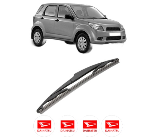 Stergator lamela spate DAIHATSU TERIOS (J2_, F7__) din 2005, pentru luneta auto, Valeo Silencio, din cauciuc siliconat rezistent, 4 Stickere Auto DAIHATSU