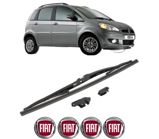 Stergator lamela spate FIAT IDEA (350_) din 2003, pentru luneta auto, Valeo Silencio, din cauciuc siliconat rezistent, 4 Stickere Auto FIAT