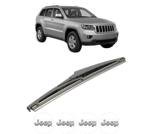 Stergator lamela spate JEEP GRAND CHEROKEE IV (WK, WK2) din 2010, pentru luneta auto, Bosch Twin, din cauciuc siliconat rezistent, 4 Stickere Auto JEEP