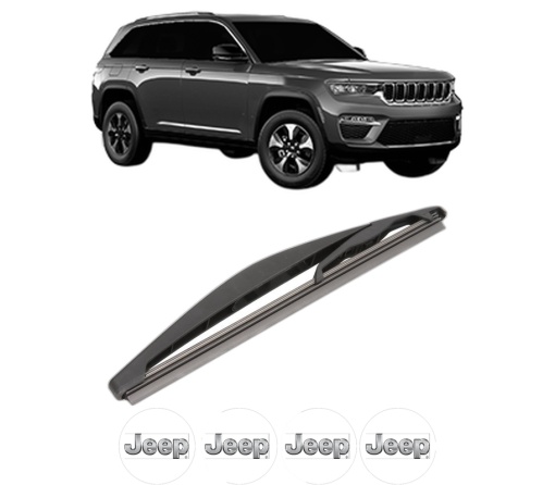 Stergator lamela spate JEEP GRAND CHEROKEE L V (WL) din 2021, pentru luneta auto, Valeo Silencio, din cauciuc siliconat rezistent, 4 Stickere Auto JEEP