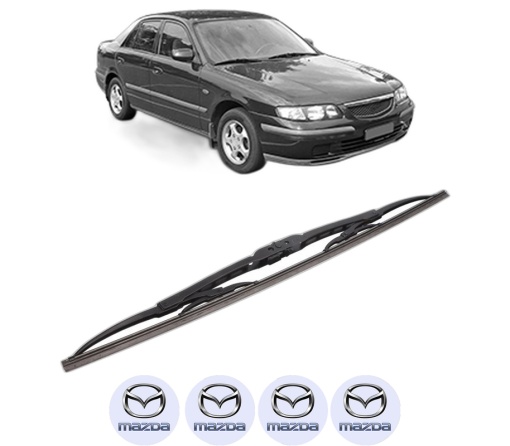 Stergator lamela spate MAZDA 626 V Hatchback (GF) din 1997 - 2002, pentru luneta auto, Bosch Twin, din cauciuc siliconat rezistent, 4 Stickere Auto MAZDA