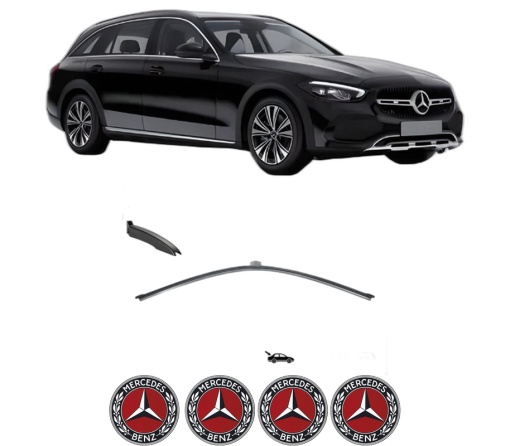 Stergator lamela spate MERCEDES-BENZ C-CLASS All-Terrain (S206) din 2021, pentru luneta auto, Valeo Silencio, din cauciuc siliconat rezistent, 4 Stickere Auto MERCEDES-BENZ