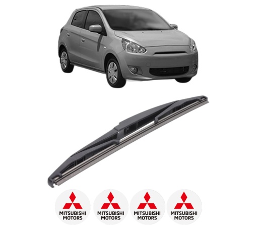 Stergator lamela spate MITSUBISHI MIRAGE / SPACE STAR VI Hatchback (A0_A) din 2012, pentru luneta auto, Bosch Twin, din cauciuc siliconat rezistent, 4 Stickere Auto MITSUBISHI