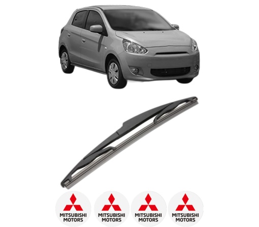 Stergator lamela spate MITSUBISHI MIRAGE / SPACE STAR VI Hatchback (A0_A) din 2012, pentru luneta auto, Valeo Silencio, din cauciuc siliconat rezistent, 4 Stickere Auto MITSUBISHI