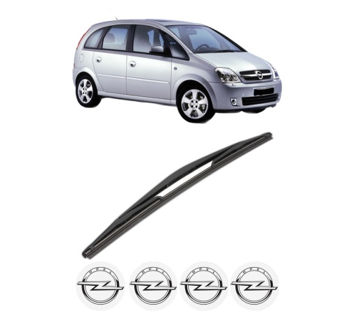 Stergator lamela spate OPEL MERIVA A MPV (X03) din 2003 - 2010, pentru luneta auto, Valeo Silencio, din cauciuc siliconat rezistent, 4 Stickere Auto OPEL