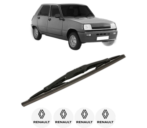 Stergator lamela spate RENAULT 5 (122_) din 1972 - 1985, pentru luneta auto, Bosch Twin, din cauciuc siliconat rezistent, 4 Stickere Auto RENAULT
