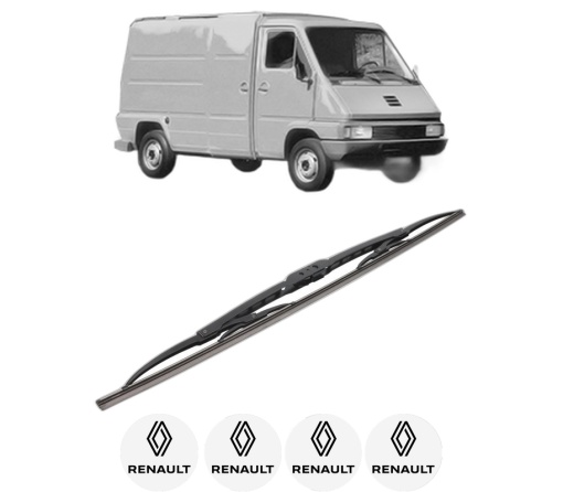 Stergator lamela spate RENAULT MASTER I Van (T__) din 1980 - 1998, pentru luneta auto, Bosch Twin, din cauciuc siliconat rezistent, 4 Stickere Auto RENAULT