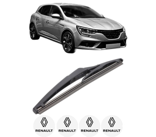 Stergator lamela spate RENAULT MEGANE IV Hatchback (B9A/M/N_) din 2015, pentru luneta auto, Bosch Twin, din cauciuc siliconat rezistent, 4 Stickere Auto RENAULT