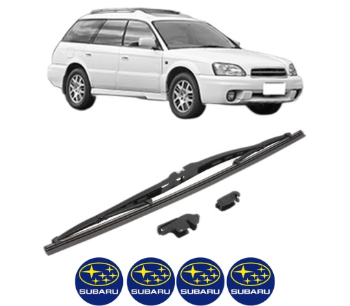 Stergator lamela spate SUBARU LEGACY III Estate (BH) din 1998 - 2003, pentru luneta auto, Valeo Silencio, din cauciuc siliconat rezistent, 4 Stickere Auto SUBARU