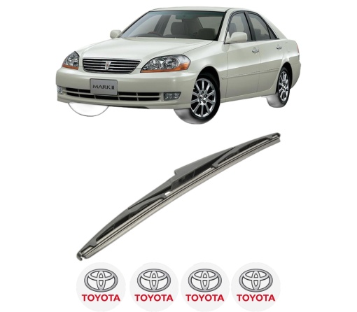 Stergator lamela spate TOYOTA MARK II IX Saloon (_X11_) din 2000 - 2004, pentru luneta auto, Bosch Twin, din cauciuc siliconat rezistent, 4 Stickere Auto TOYOTA