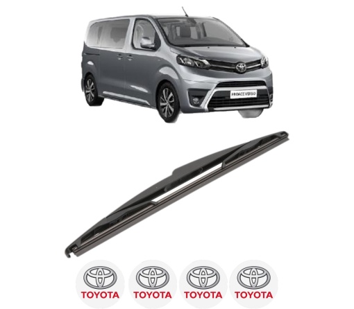 Stergator lamela spate TOYOTA PROACE VERSO Bus (MPY_) din 2016 - 2023, pentru luneta auto, Valeo Silencio, din cauciuc siliconat rezistent, 4 Stickere Auto TOYOTA